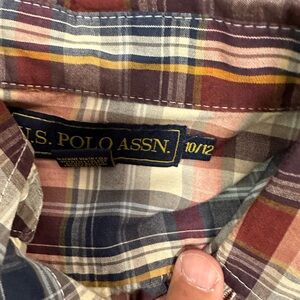 US Polo Assoc Button Down Shirt size 10/12